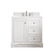James Martin Vanities De Soto 36in Single Vanity, Bright White w/ 3 CM Arctic Fall Solid Surface Top 825-V36-BW-3AF - alternate 1